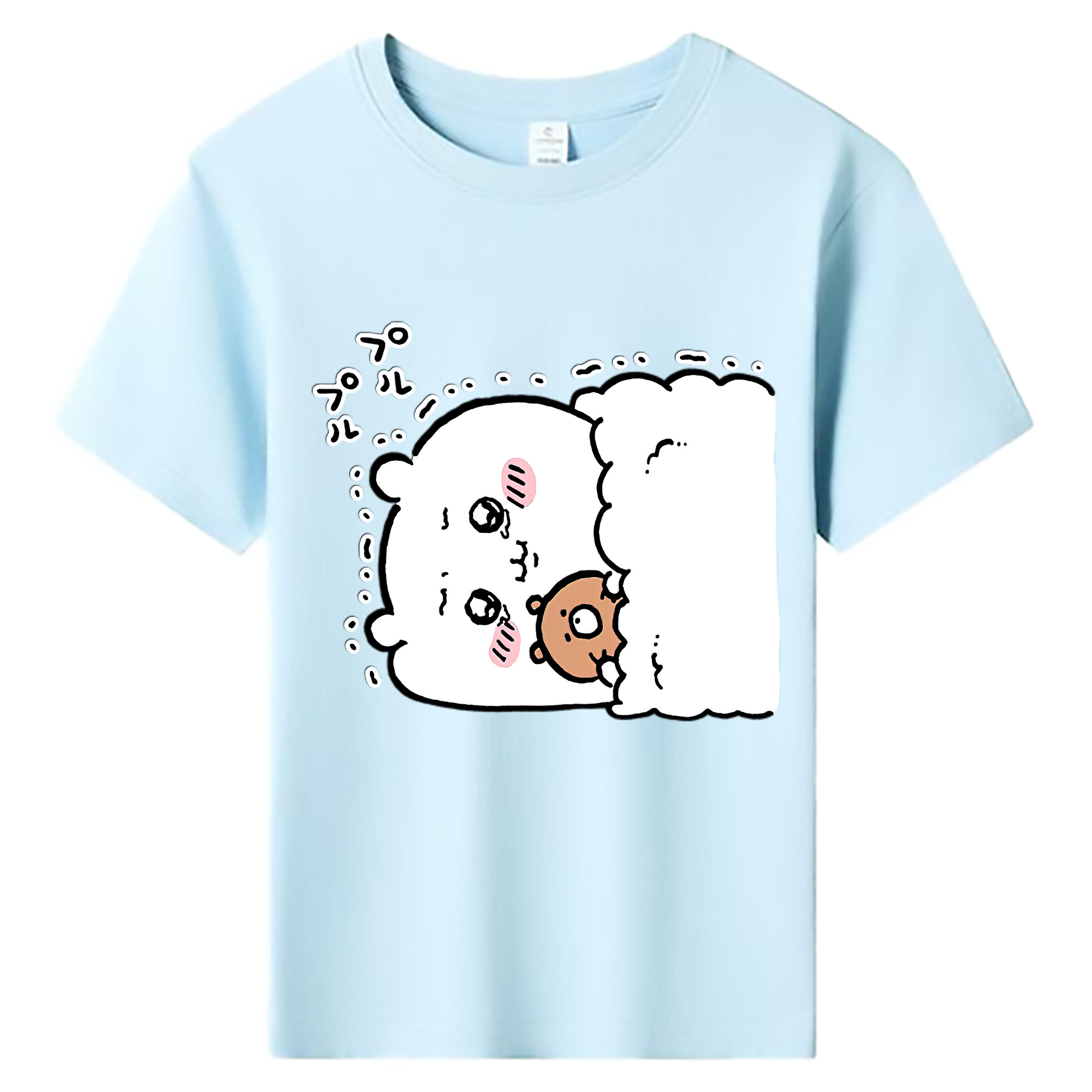 （画像用） ちいかわ ちいかわ Chii-kawa chiikawa 綿100％キッズTシャツ（フロントプリント）